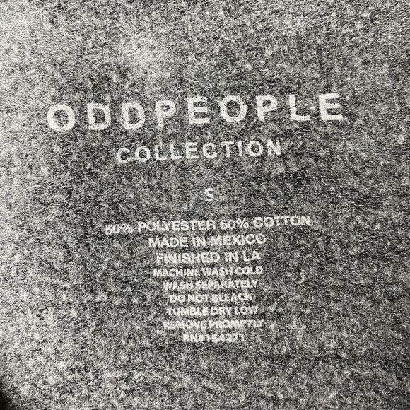 ODD PEOPLE Sweatshirt Womens Small Party Animal Graphic Pullover Oversized Gray - Picture 7 of 8